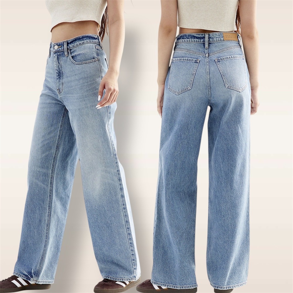 PacSun Jordyn Low Rise Straight Leg Jeans Size 24 Light Wash Denim